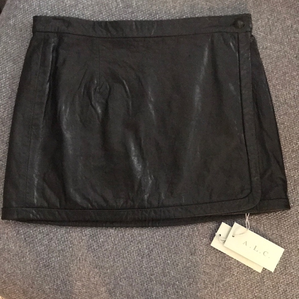 NWT ALC Daltrey Leather Wrap Skirt - Size 8